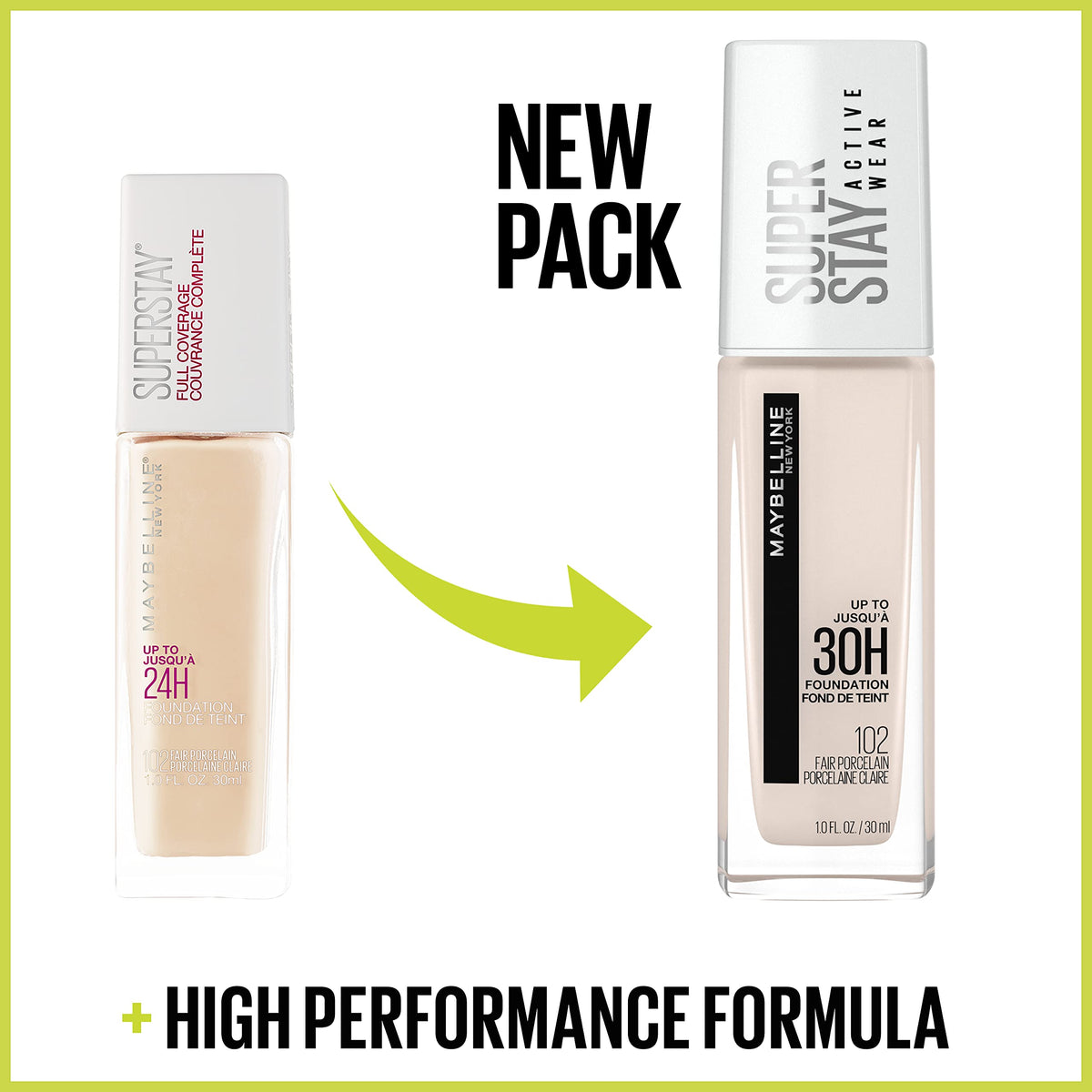 MAYBELLINE Super Stay Foundation with makeup remover