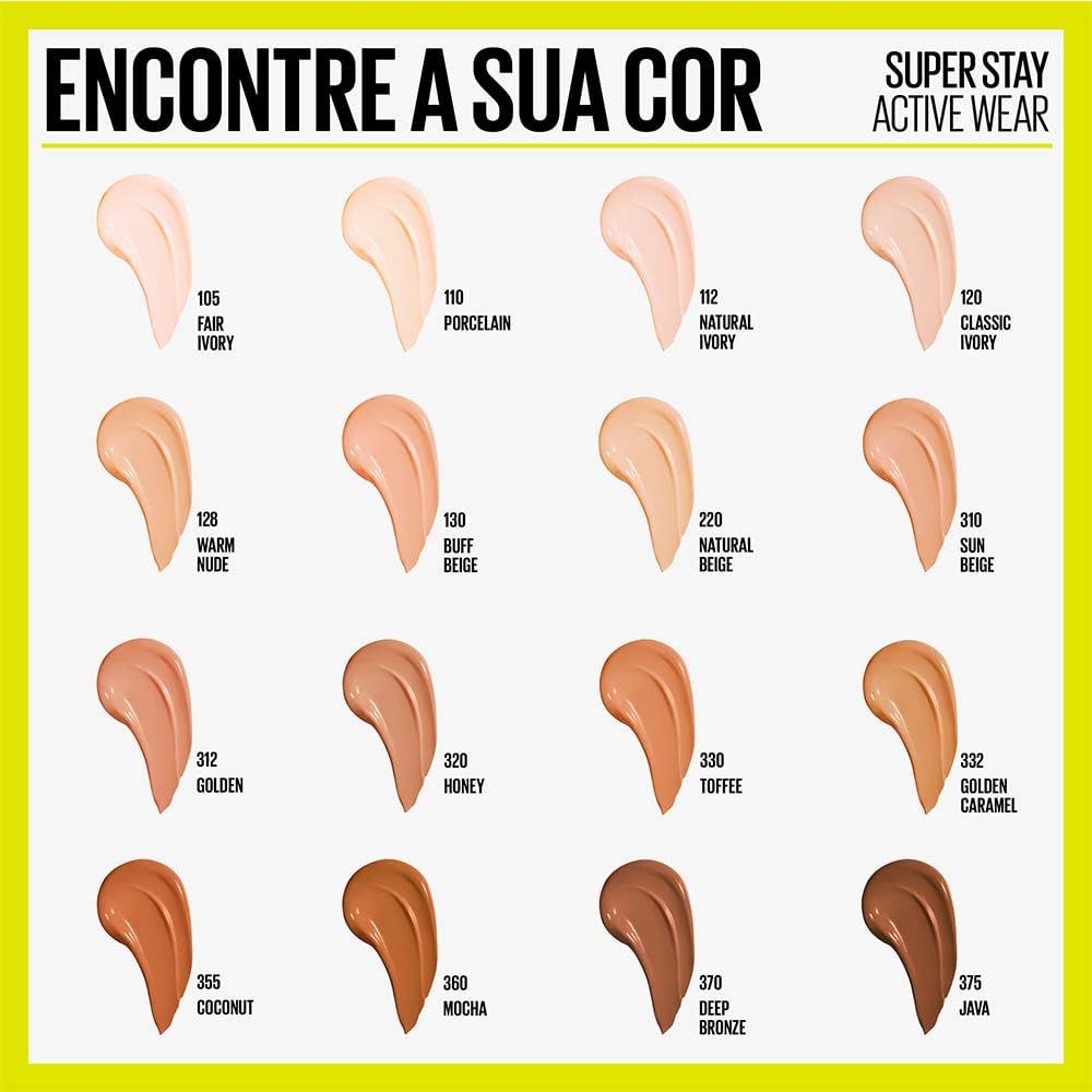 MAYBELLINE Super Stay Full Coverage Foundation with makeup tools