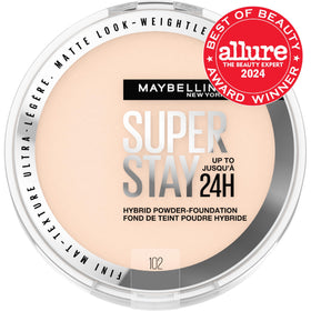 MAYBELLINE Super Stay Hybrid Powder Foundation 102 shade swatch