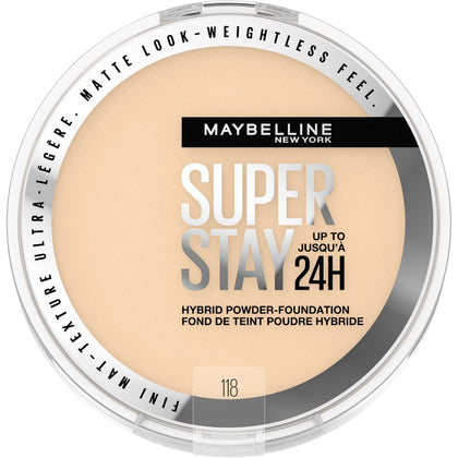 MAYBELLINE Super Stay Hybrid Powder Foundation 118 front view