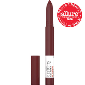 MAYBELLINE Super Stay Ink Crayon Matte Lipstick Drive The Future on lips