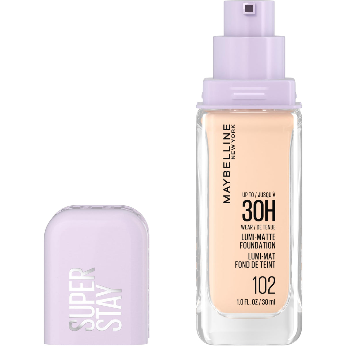 MAYBELLINE Super Stay Lumi-Matte Foundation 102 front view