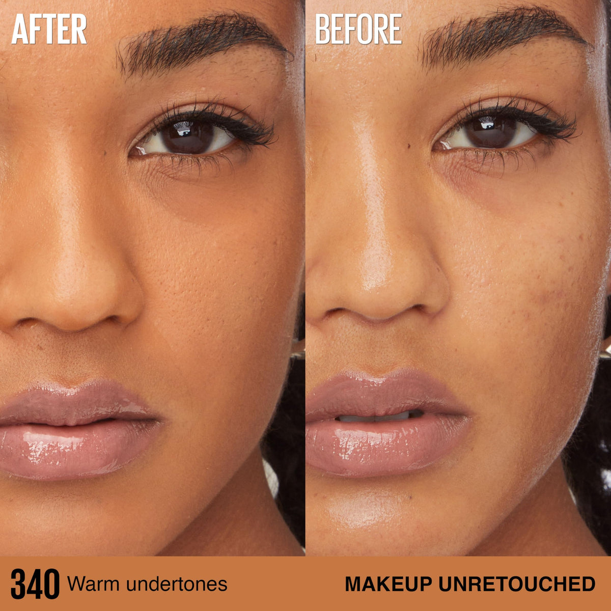 MAYBELLINE Super Stay Lumi-Matte Foundation in use on model