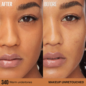 MAYBELLINE Super Stay Lumi-Matte Foundation in use on model