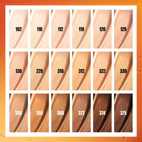 MAYBELLINE Super Stay Skin Tint Foundation 129 shade range