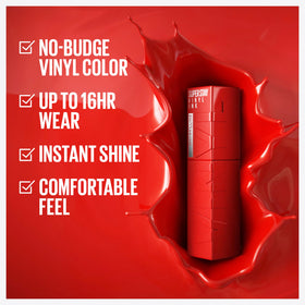 MAYBELLINE Super Stay Vinyl Ink Liquid Lipcolor applicator close-up