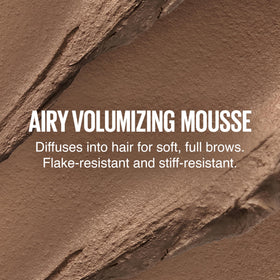 MAYBELLINE Superfluff Brow Mousse Deep Brown texture close-up