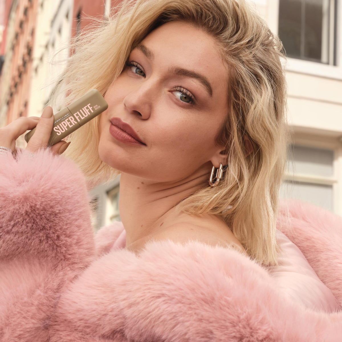 MAYBELLINE Superfluff Brow Mousse Deep Brown with other makeup products