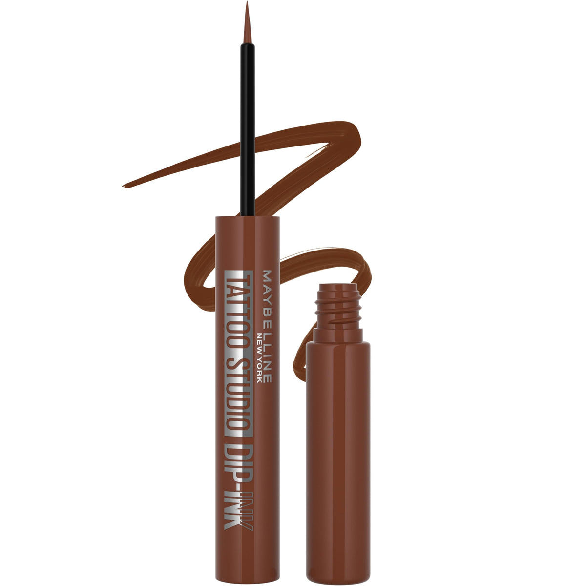 MAYBELLINE Tattoo Studio Dip-Ink Liquid Eyeliner Brown Expression front view