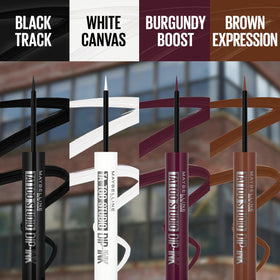 MAYBELLINE Tattoo Studio Eyeliner Brown Expression with other makeup products