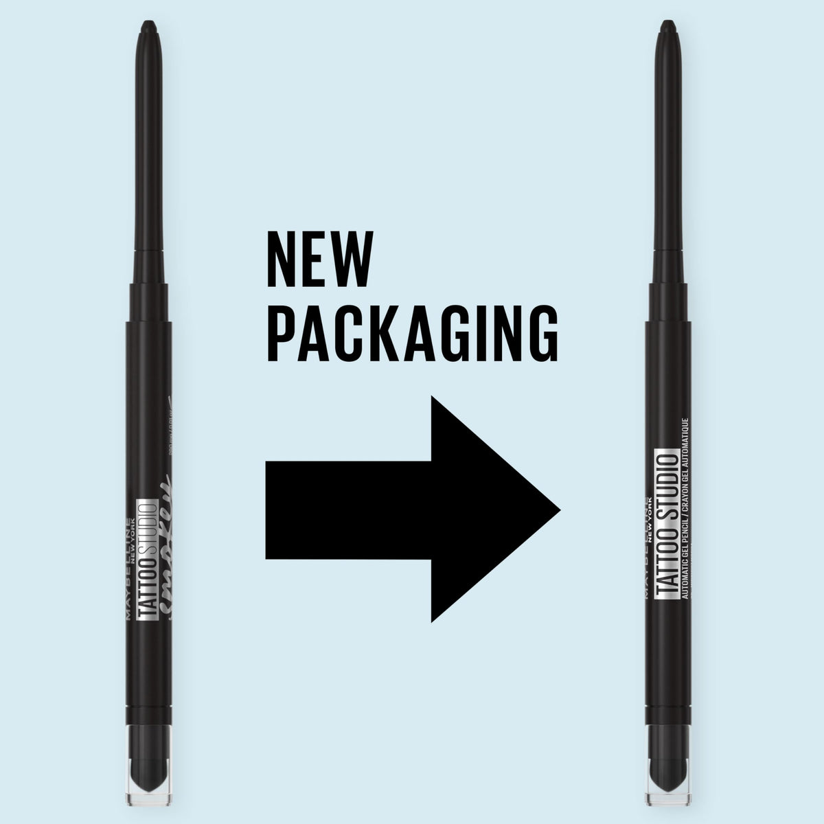 MAYBELLINE Tattoo Studio Gel Pencil Eyeliner dual-ended tip close-up