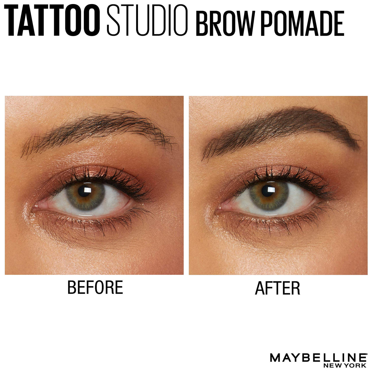 MAYBELLINE TattooStudio Brow Pomade Deep Brown packaging