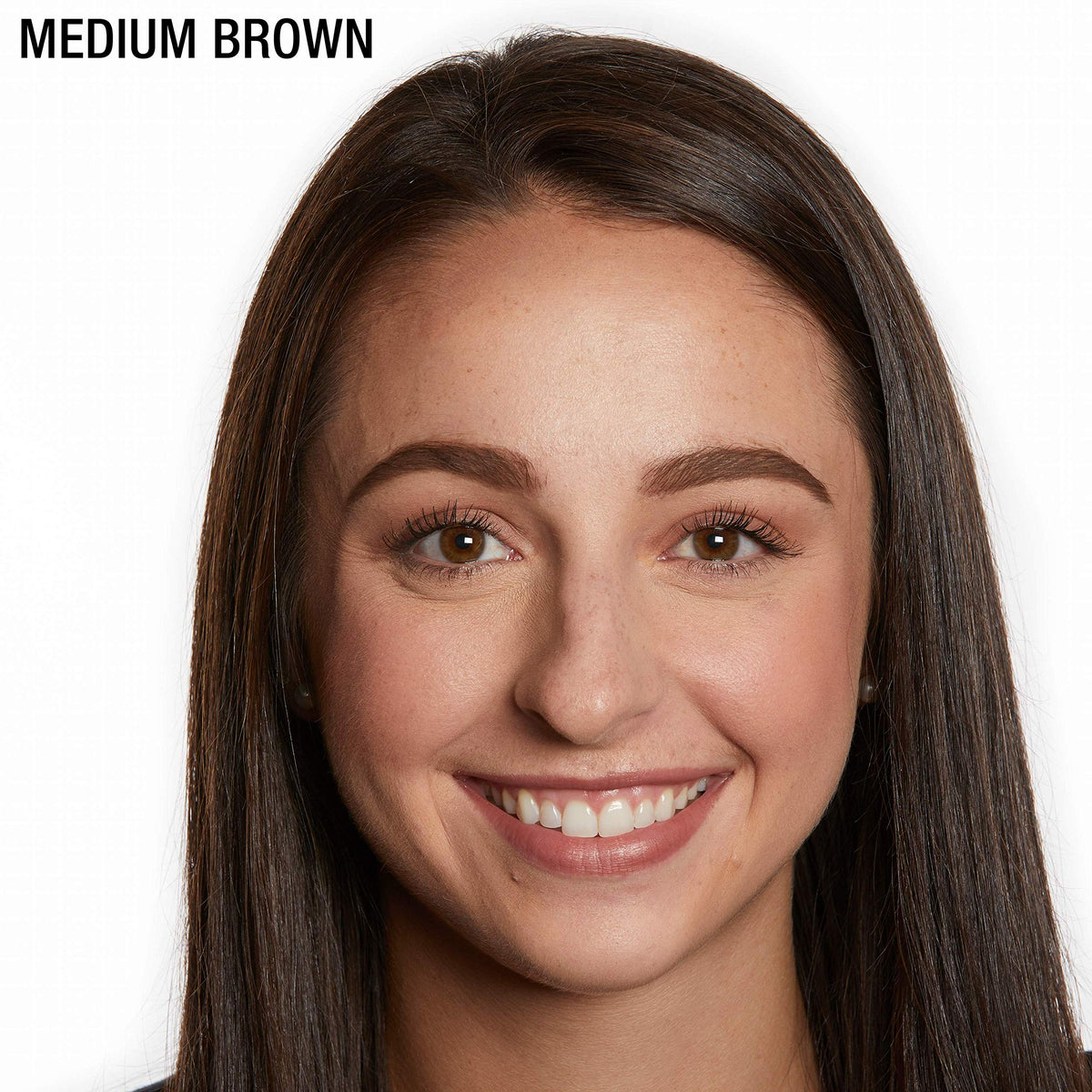 MAYBELLINE TattooStudio Brow Pomade Medium Brown spoolie close-up