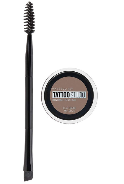 MAYBELLINE TattooStudio Brow Pomade Soft Brown front view