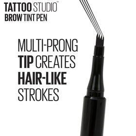 MAYBELLINE TattooStudio Brow Tint Pen Medium Brown on a vanity