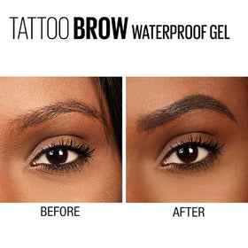 MAYBELLINE TattooStudio Eyebrow Gel on model's brows