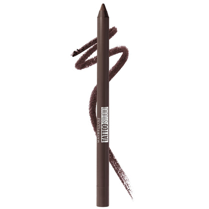 MAYBELLINE TattooStudio Long-Lasting Eyeliner Pencil in Bold Brown front view