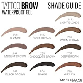MAYBELLINE TattooStudio Waterproof Eyebrow Gel 264 BLACK side view