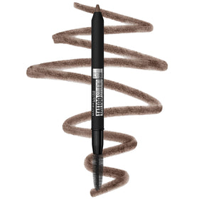 MAYBELLINE TattooStudio Waterproof Eyebrow Pencil in Medium Brown front view