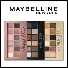 MAYBELLINE The Blushed Nudes Eyeshadow Palette in a makeup setup