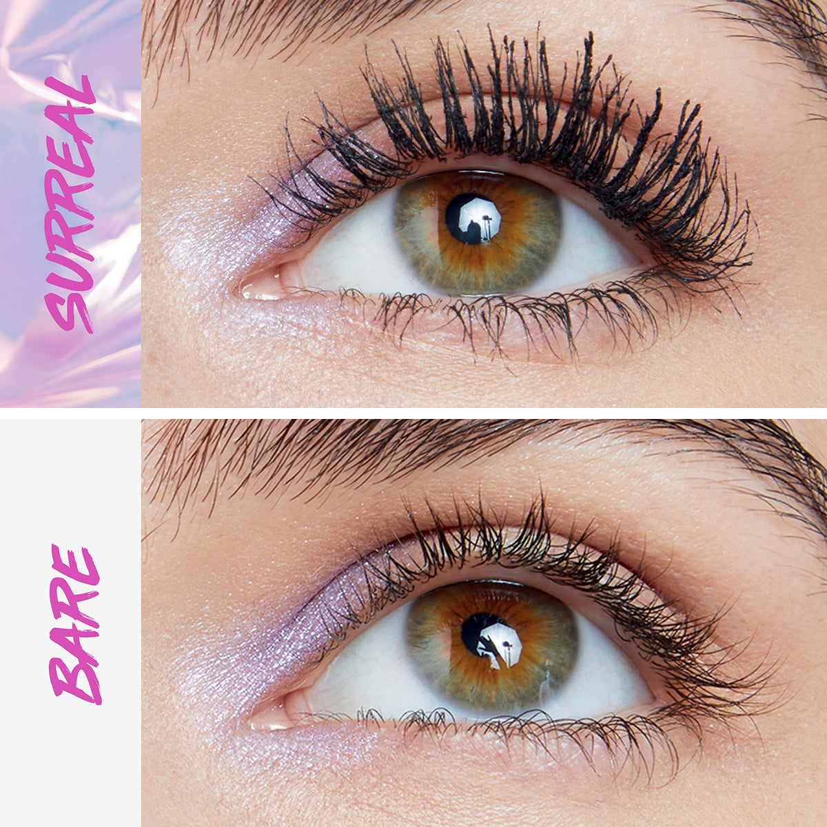 MAYBELLINE The Falsies Surreal Extensions Mascara side view, showing the brush