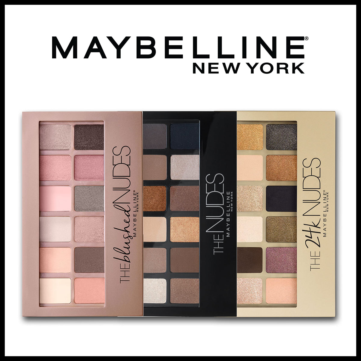 MAYBELLINE The Nudes Palette swatches on skin