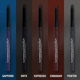 MAYBELLINE Unstoppable Waterproof Eyeliner Pencil Sapphire applied on eyelid