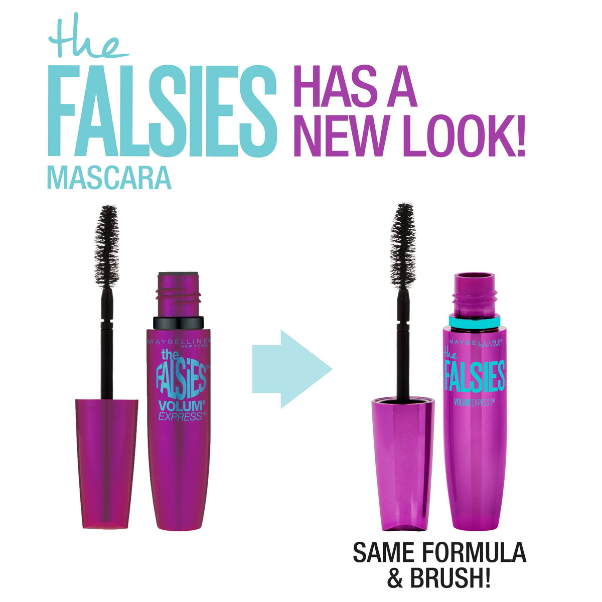 MAYBELLINE Volum' Express Falsies Mascara Blackest Black side view