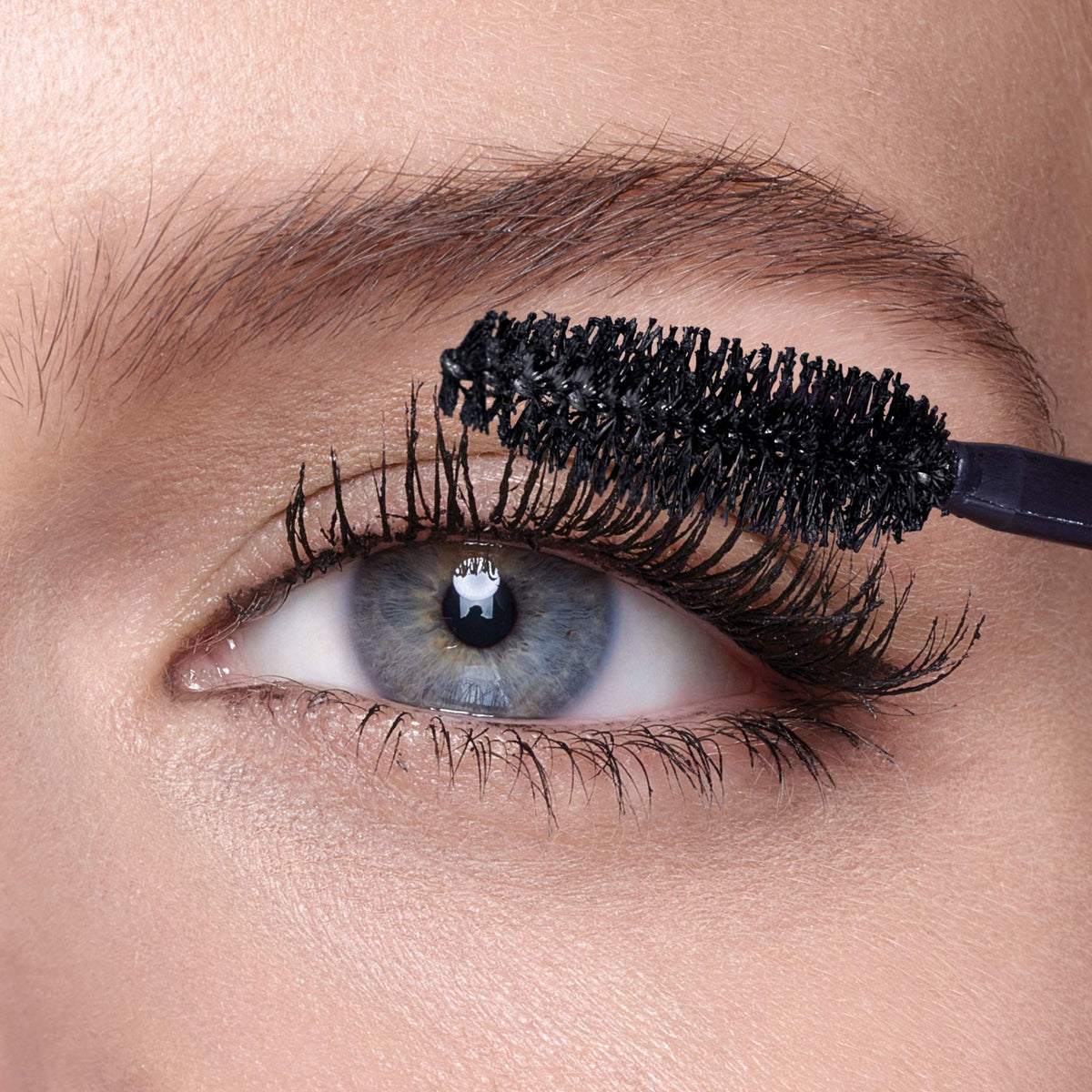 MAYBELLINE Volum' Express Falsies Mascara Blackest Black with eye makeup