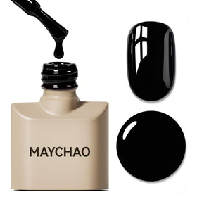 MAYCHAO 15ML Black Gel Nail Polish front view