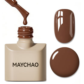 MAYCHAO 15ML Brown Gel Nail Polish front view