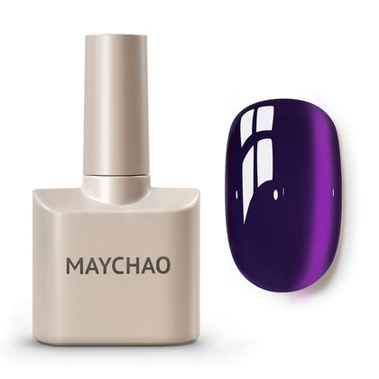MAYCHAO 15ML Cat Eye Gel Nail Polish purple front view