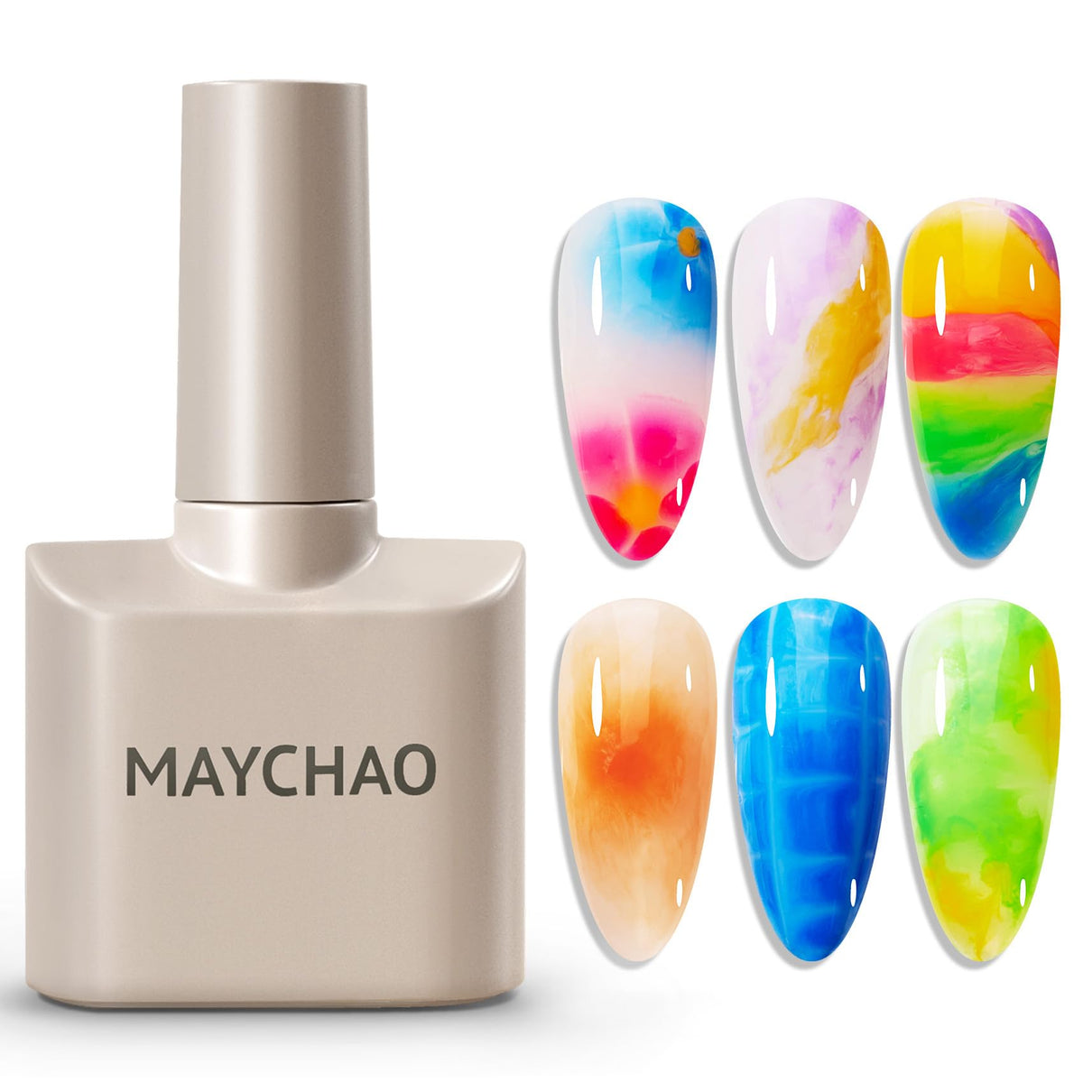 MAYCHAO 15ml Clear Blooming Gel Nail Polish front view