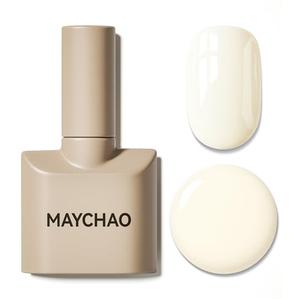 MAYCHAO 15ML Creamy Ivory Gel Nail Polish front view