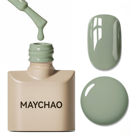MAYCHAO 15ML Gel Nail Polish Emerald Olive Green front view