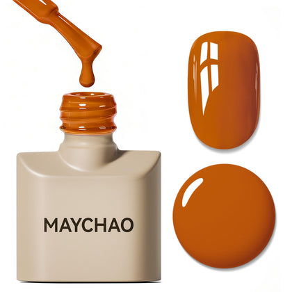 MAYCHAO 15ML Gel Nail Polish Pumpkin Orange front view