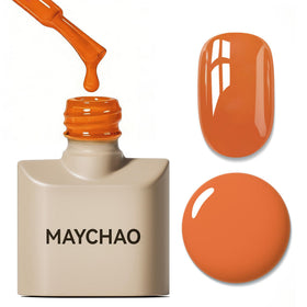 MAYCHAO 15ML Orange Gel Nail Polish front view