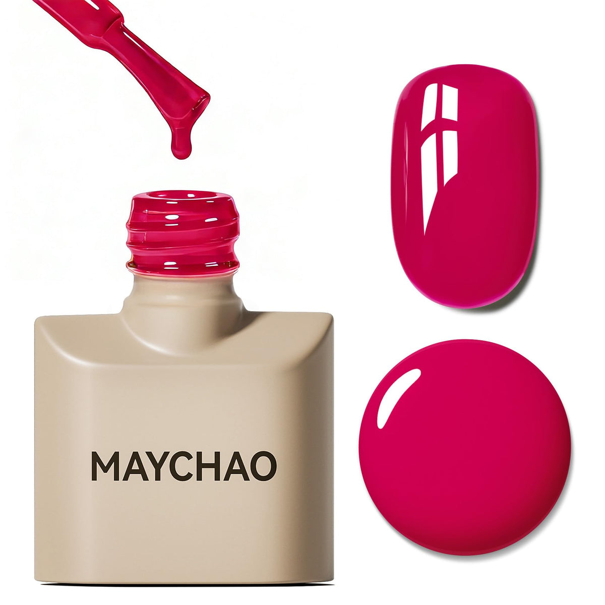 MAYCHAO 15ML Red Berry Gel Nail Polish front view