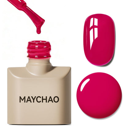 MAYCHAO 15ML Red Berry Gel Nail Polish front view