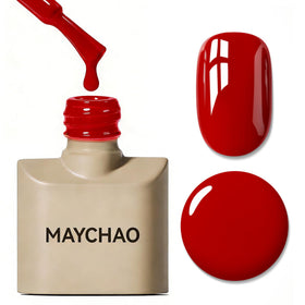 MAYCHAO 15ML Red Gel Nail Polish front view