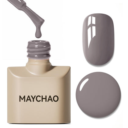 MAYCHAO 15ML Taupe Gray Gel Nail Polish front view