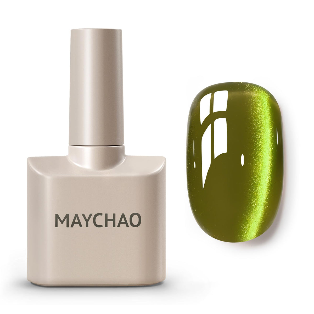 MAYCHAO 15ML Velvet Green Gel Nail Polish front view