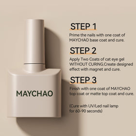 MAYCHAO 15ML Velvet Green Gel Nail Polish in a nail art setup