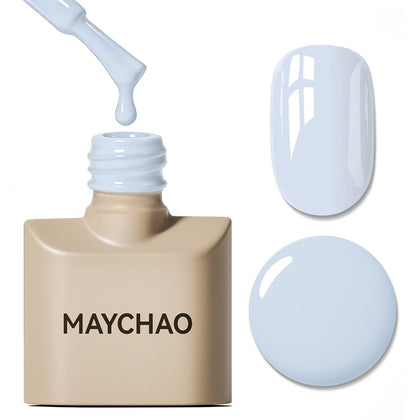 MAYCHAO Baby Blue Gel Nail Polish 15ML front view