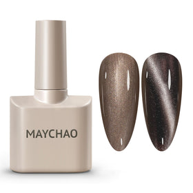 MAYCHAO Cat Eye Gel Nail Polish 15ML black bottle front view