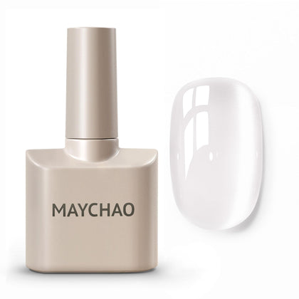 MAYCHAO Cat Eye Gel Nail Polish 15ML front view with holographic glitter