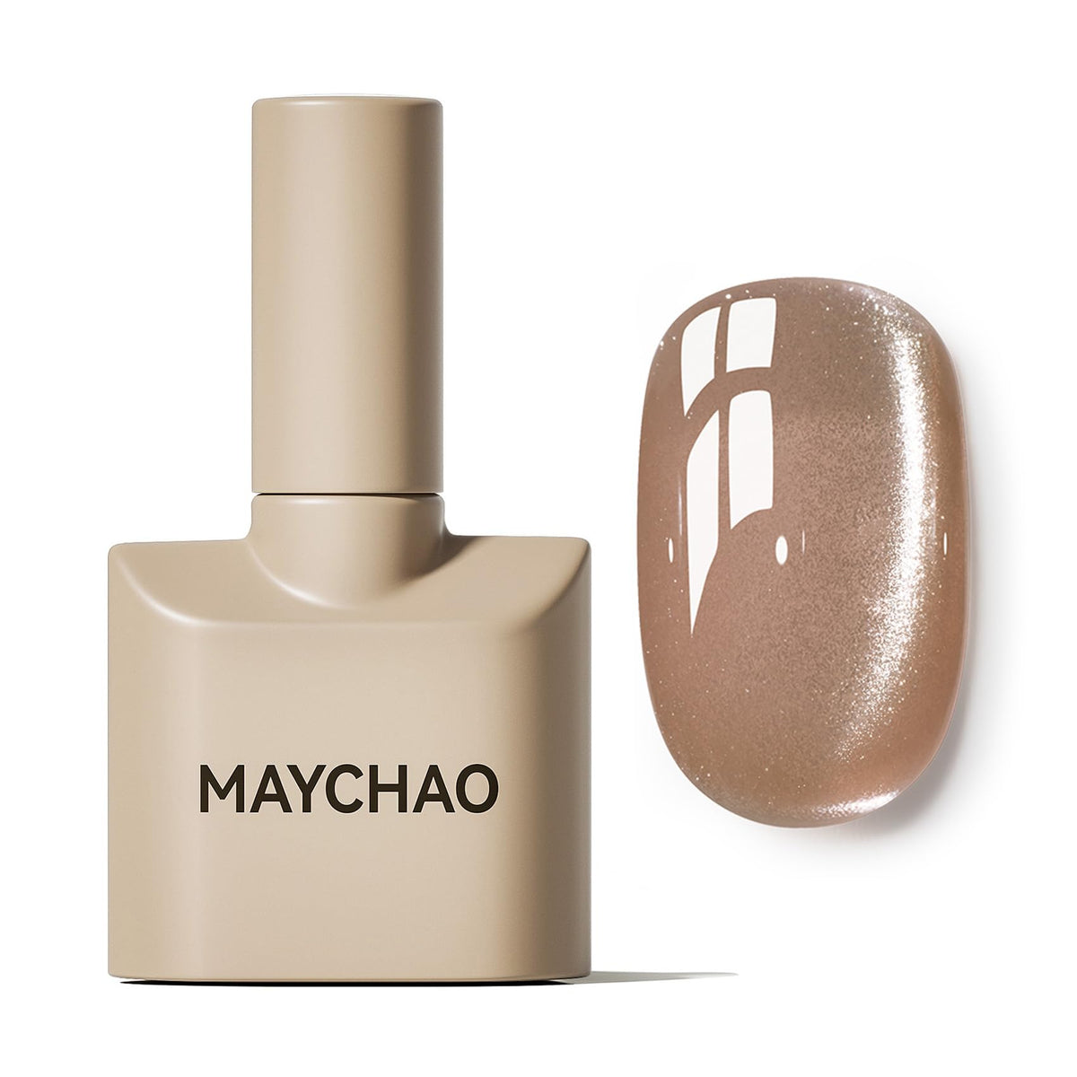 MAYCHAO Cat Eye Gel Nail Polish 15ML nude colour front view