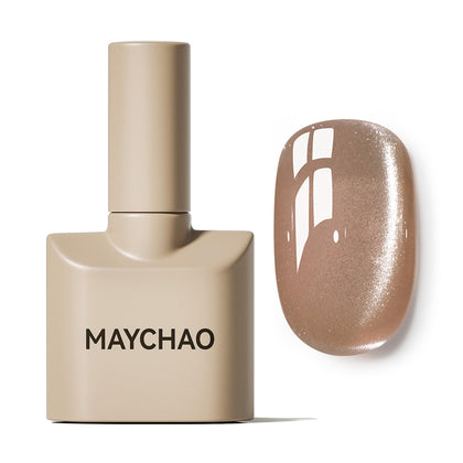 MAYCHAO Cat Eye Gel Nail Polish 15ML nude colour front view