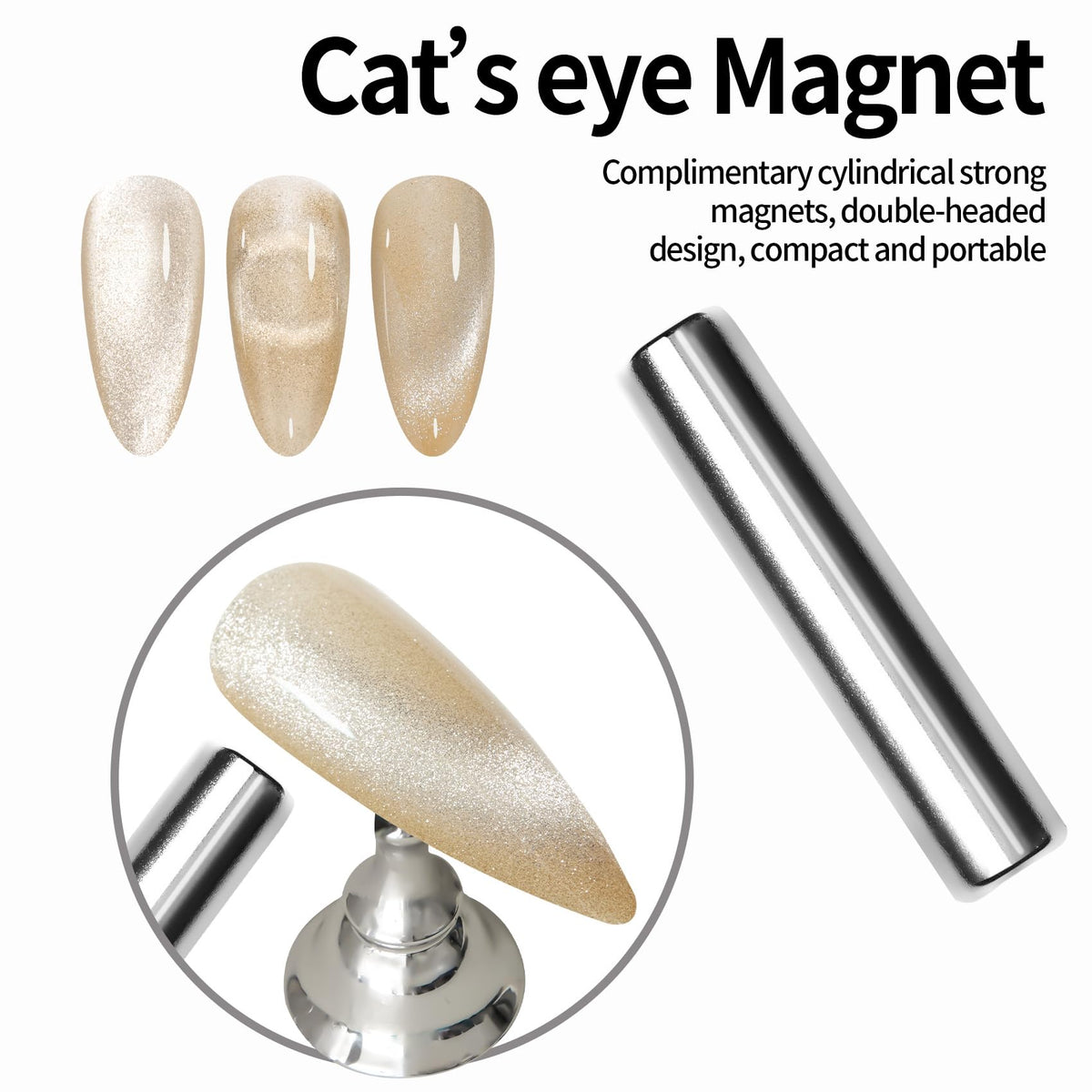 MAYCHAO Cat Eye Gel Nail Polish Champagne Gold in packaging