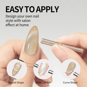 MAYCHAO Cat Eye Gel Nail Polish Champagne Gold swatch